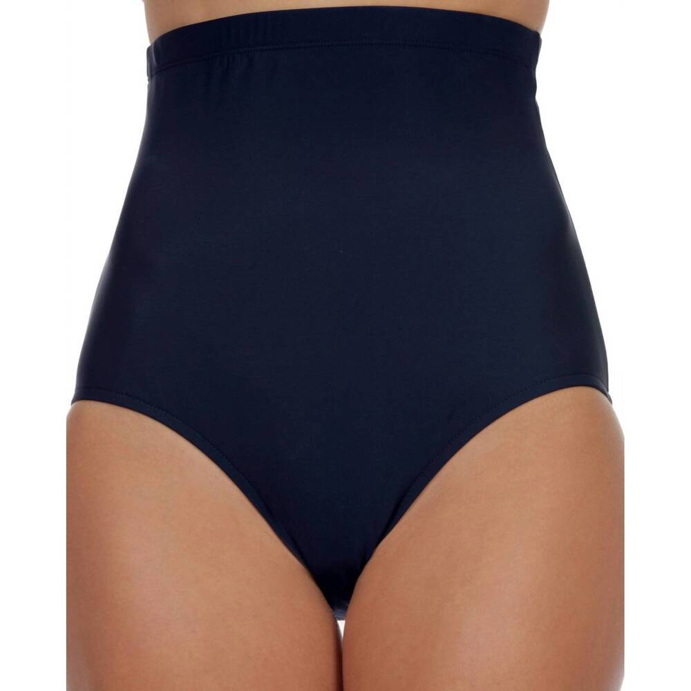 NEW SHAPE SOLVER ultra high waisted tankini bottom in navy